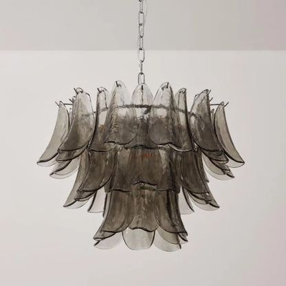 Murano Gray Glass Artistic Shell Design Indoor Led Chandelier Lamps For Bedroom Living Dining Room Home Decor Lighting