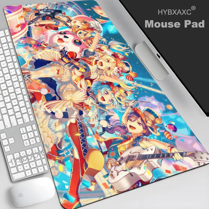 XXL Size Non-slip Wear-resistant for Desk Mat Anime Laptop Desk Office gamer table pad BanG Dream Mousepad Notebook Keyboard Pad