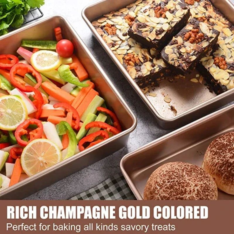 Oven Specific Carbon Steel Baking Tray Rectangular Non Stick Baking Dish Household Flat Bottomed Tray Cake Roll Steamed CakeTray