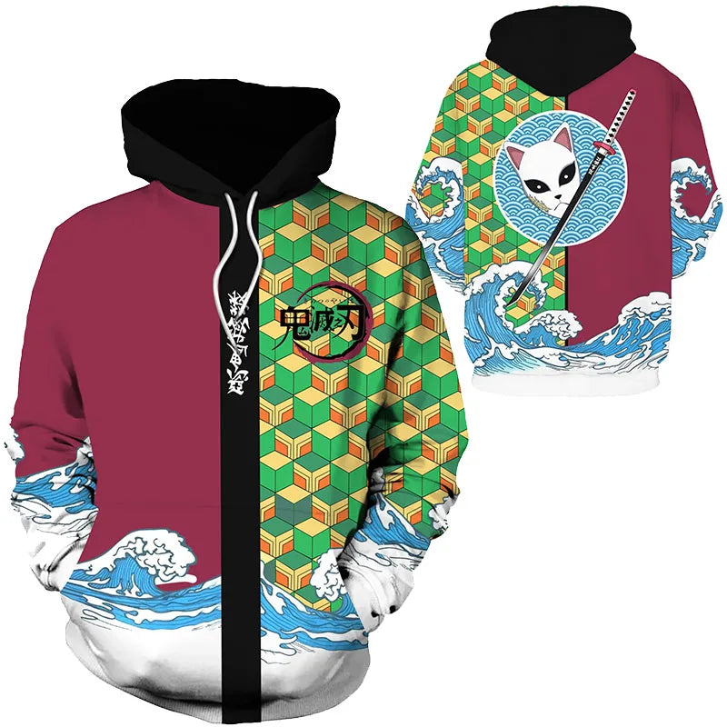 Anime Demon Slayer Kimetsu No Yaiba 3D Hoodies Men Fashion Long Sleeve Sweatshirts Women Casual Harajuku Streetwear Pullovers