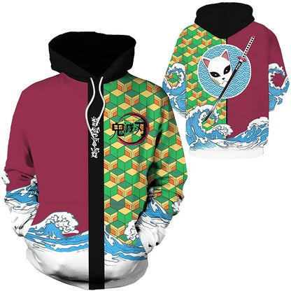 Anime Demon Slayer Kimetsu No Yaiba 3D Hoodies Men Fashion Long Sleeve Sweatshirts Women Casual Harajuku Streetwear Pullovers