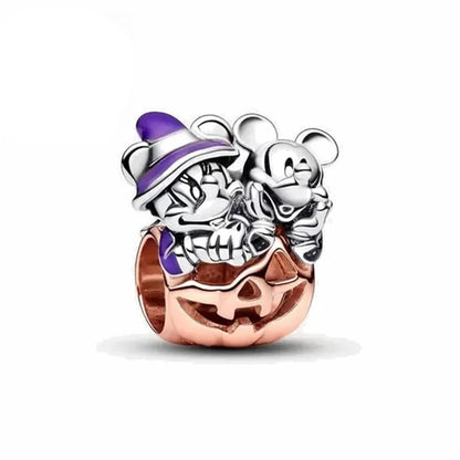 Hot Sell 925 Silver DIY Beads Jewelry Charms Bracelet Mickey Minnie Princess Christmas Stitch Robots Marvel Cute Miniso Disney