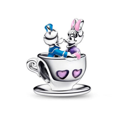Hot Sell 925 Silver DIY Beads Jewelry Charms Bracelet Mickey Minnie Princess Christmas Stitch Robots Marvel Cute Miniso Disney