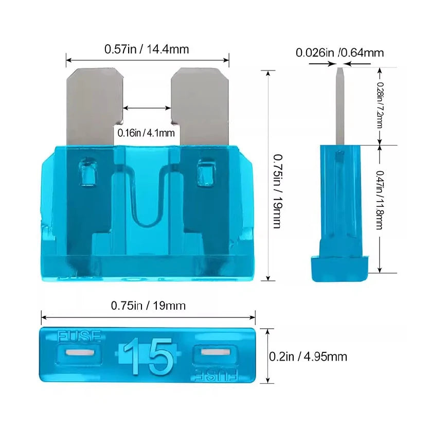 180 300Pcs Medium Small Mixed Car Blade Fuse Assortment Kit Truck Automotive Motorcycle Circuit with Box