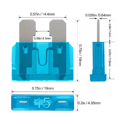 180 300Pcs Medium Small Mixed Car Blade Fuse Assortment Kit Truck Automotive Motorcycle Circuit with Box