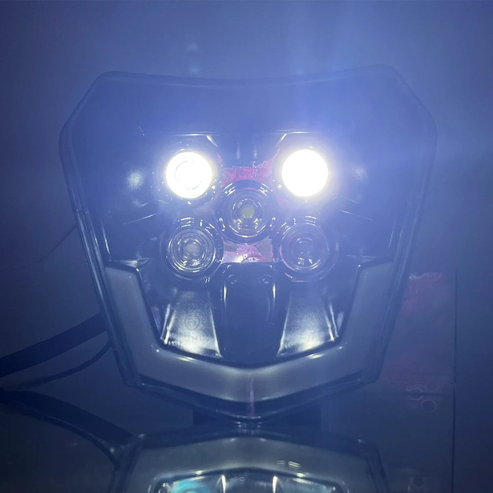 Motorcycle Headlight Plate LED Accessories for KTM EXC SX MX 250 300 450 Fairing Motocross Dirt Bike Supermoto Enduro Headlight