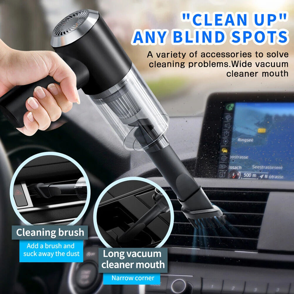 6000PA Mini Car Vacuum Cleaner Cordless Powerful Wireless Car Cleaner HandHeld Portable Vacuum Cleaner Cleaning Machine 120W