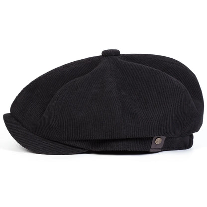Unisex Corduroy Newsboy Caps Men British Painters Hats Spring and Autumn Berets Hip Hop Berets