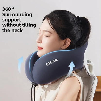 Memory Foam Travel Neck Pillow U Shape Ergonomic Support for Airplane Car Office Comfortable Portable Cervical Pillow