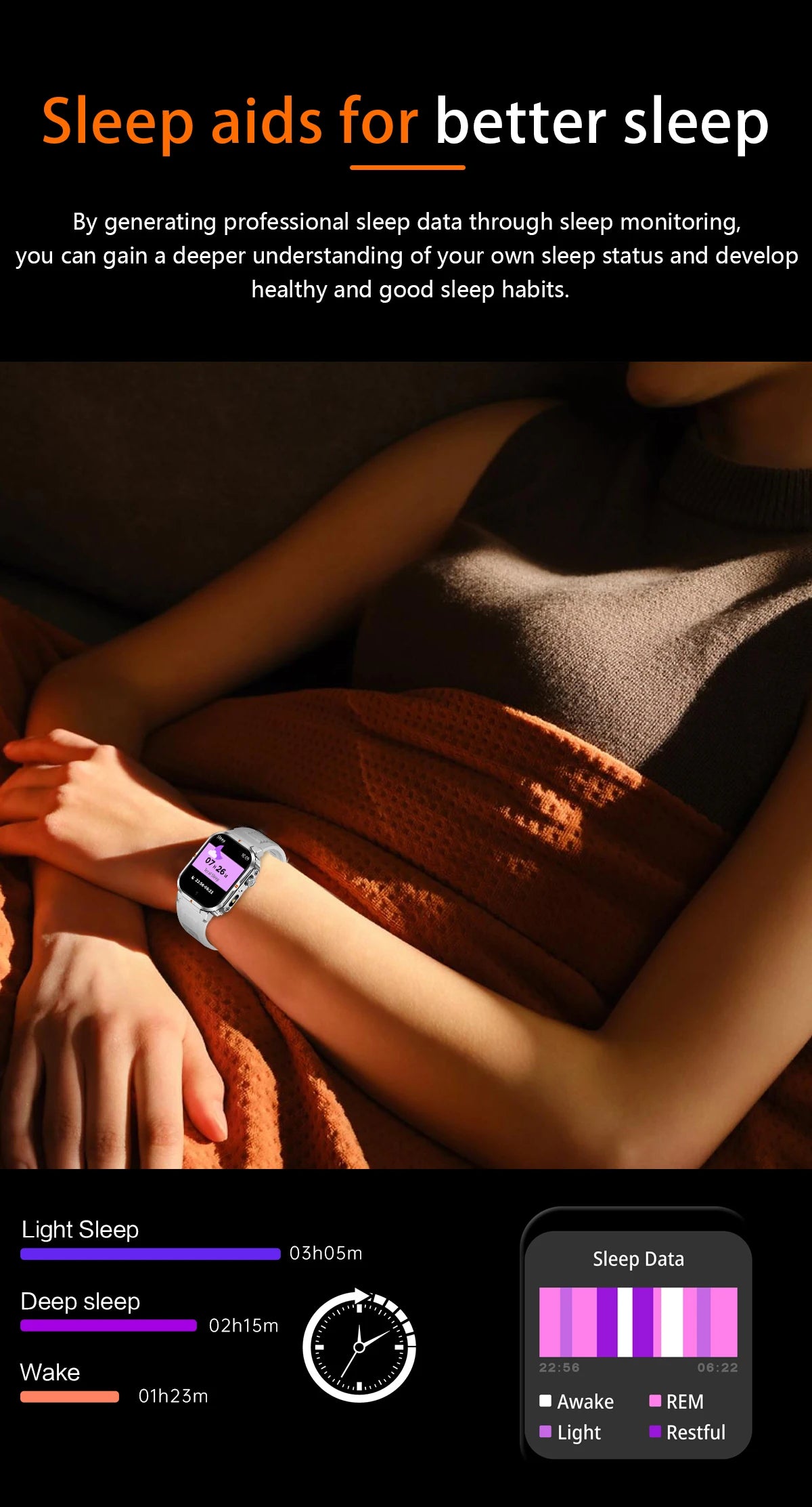 New Smart Watch For Men Women 2.01inch Large Screen Bluetooth Call LED Flashlight Sports Fitness Bracelet Waterproof Smartwatch