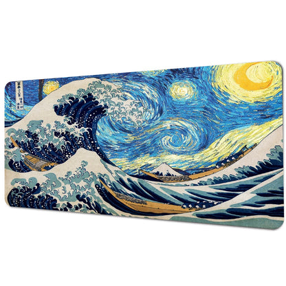 Japan Great Wave Mousepad Large Computer Office Game Desk Mat  XXL Rubber Anti-slip HD Gaming Keyboard Mousepads Long Table Mats