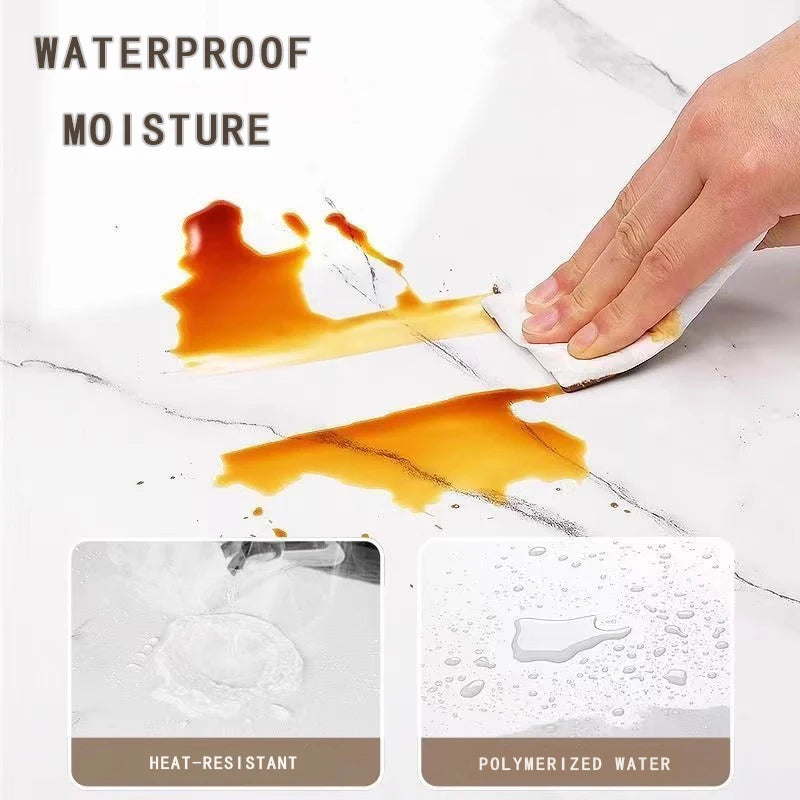 1 Roll Marble Thick Foam Bedroom Wallpaper Imitation Tile Self-Adhesive Bathroom Waterproof Wall Sticker Living Room Decoration