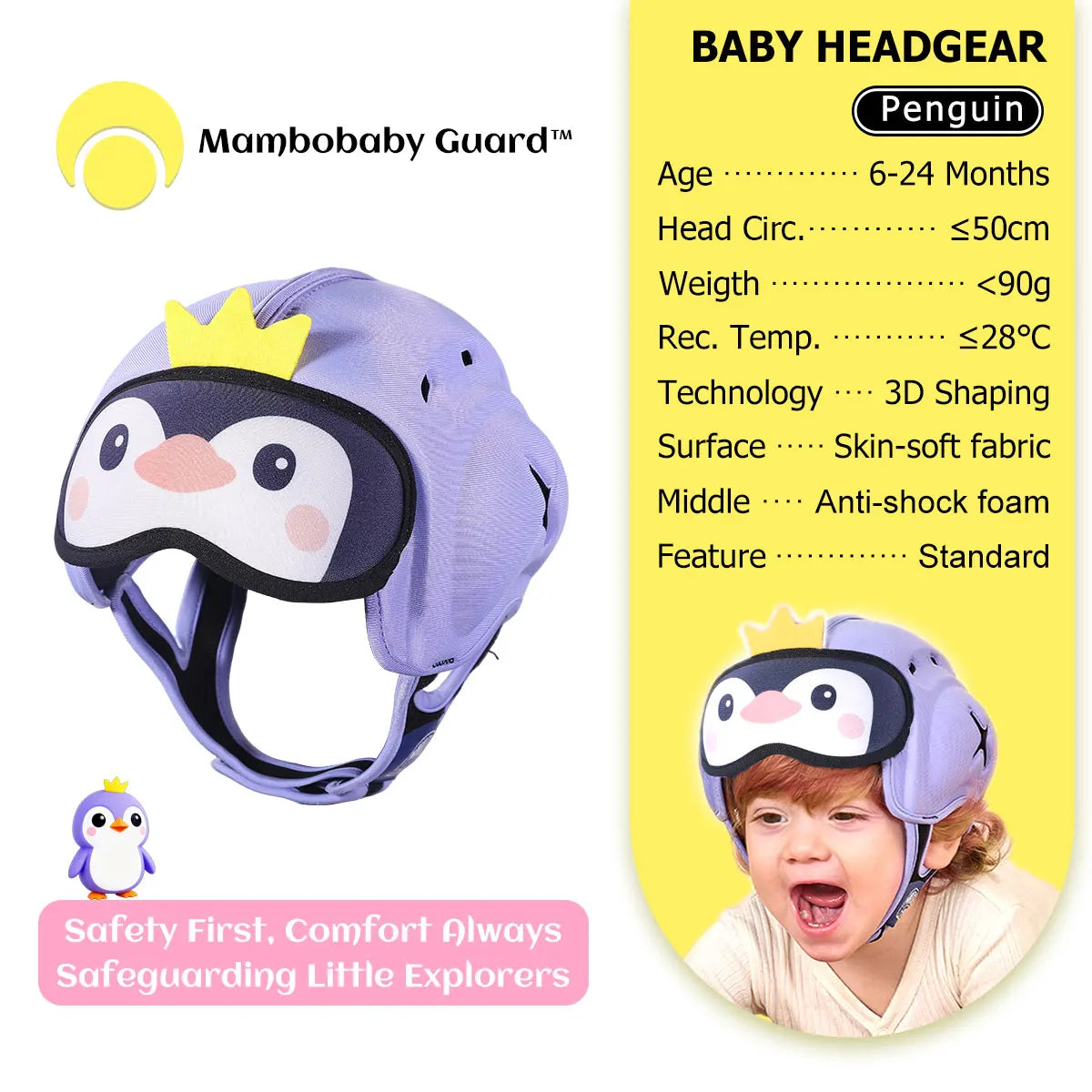 Mambobaby Guard Hat Rabbit Safe Anti-Shock Baby Helmet Toddler Head Protector Infant Headgear Learn Crawl Walk for Bump Fall