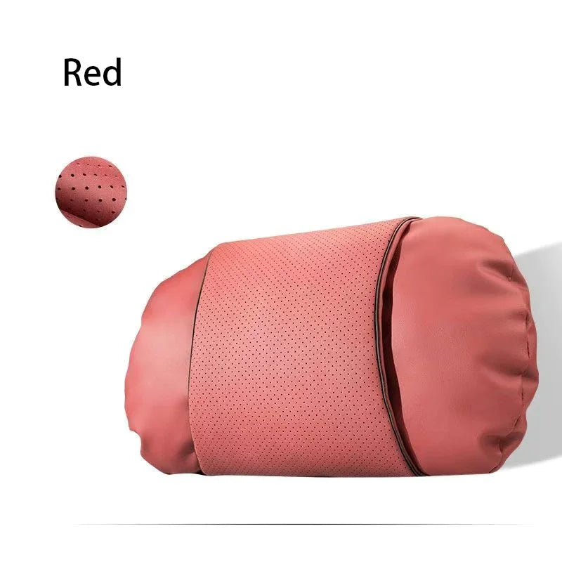1/2PCS New Car Seats with Nappa Leather Headrests, Breathable Waist Cushions, Neck Pillows, and General Motors Neck Pillows