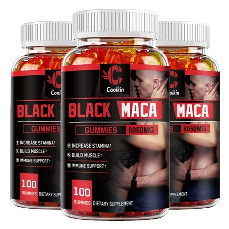 Black Maca Gummies - Increases Male Strength, Size and Endurance, and Enhances Physical and Emotional Performance