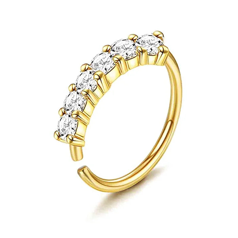 Drperfect Nose Rings Studs for Women Surgical Steel 20G Nose Hoop Corkscrew L Shaped Nose Stud Nose Ring Nose Piercing Jewelry