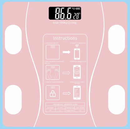 Body Fat Scale Smart Wireless Digital Bathroom Weight Scale Body Composition Analyzer With Smartphone App Bluetooth-compatible