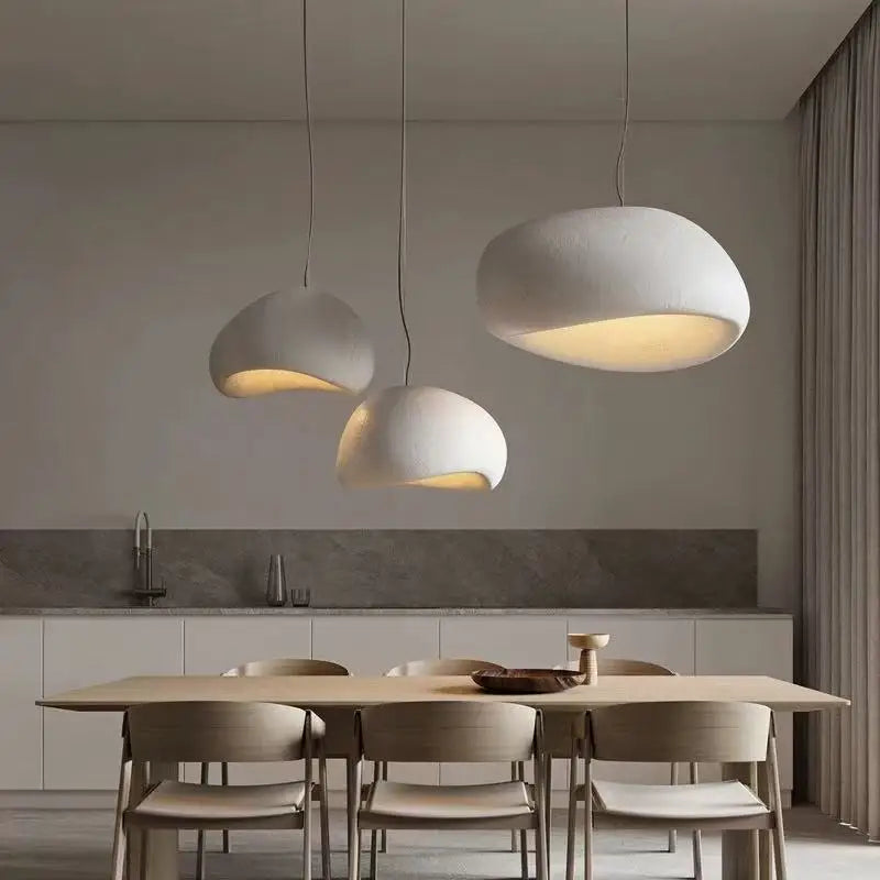 Modern Living Room LED Pendant Lamp Nordic Wabi Sabi Ceiling Chandelier Light for Dining Room Bedroom Home Decor Hanging Lamp