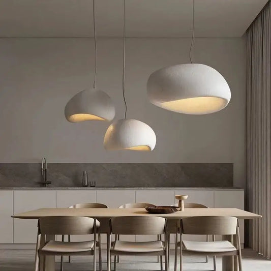 Modern Living Room LED Pendant Lamp Nordic Wabi Sabi Ceiling Chandelier Light for Dining Room Bedroom Home Decor Hanging Lamp
