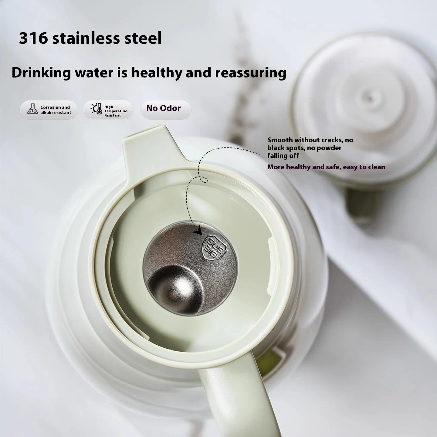 Insulated Pot Household 316 Stainless Steel Hot Pot Large Capacity Dormitory Student Warm Water Bottle Insulated Pot
