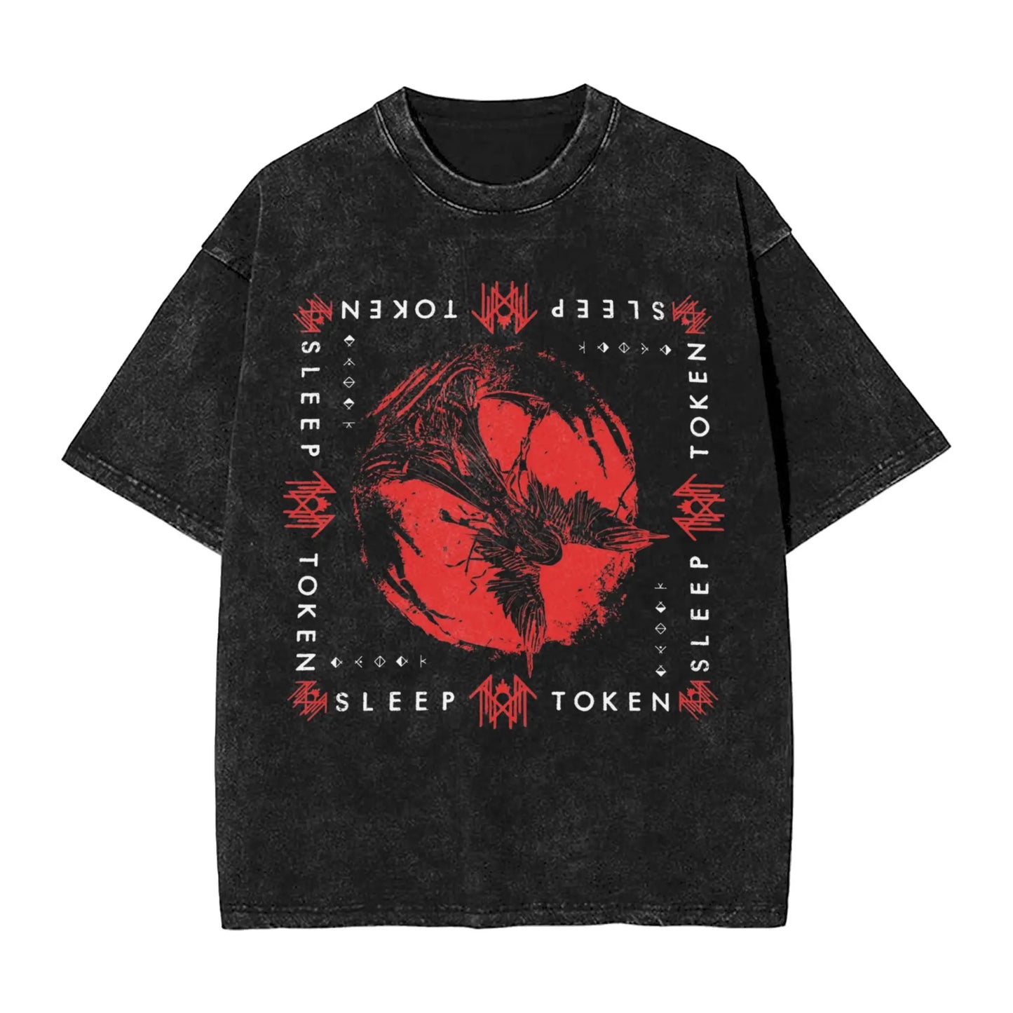 Sleep Rock Music Tokensd Even In Arcadia T Shirt Hip Washed Short Sleeve High Street T-Shirt Fashion for Men Women Streetwear