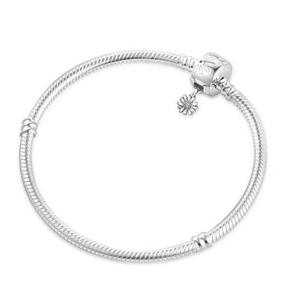 2025 New Disney Mickey Mouse Spider Man Heart Clip Original 925 Silver Plated Bracelet Love Buckle Bead Decoration DIY Women's