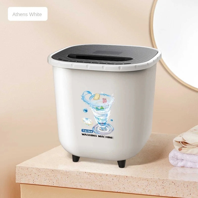 Mini turbo washing machine, small underwear washing machine, student dormitory, lazy portable sock washing artifact