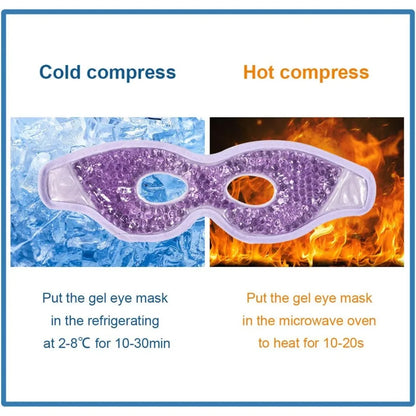 Cooling Gel Eye Mask with Eye Holes Cold Eye Packs for Puffiness & Swelling Reusable Hot Cold Compress Heat Ice Gel Pack