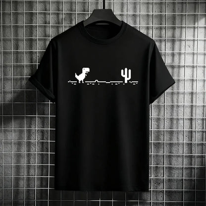 T-shirt Letter Print 100% Cotton Men's Summer 2026 Loose Short Sleeve Quality Breathable Casual Daily Outdoor Jogging Simple Tee