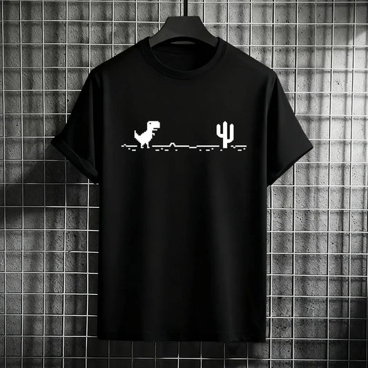 T-shirt Letter Print 100% Cotton Men's Summer 2026 Loose Short Sleeve Quality Breathable Casual Daily Outdoor Jogging Simple Tee