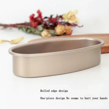 Oval non-stick pan carbon steel cake mold cheesecake bread loaf pan baking mold pie tin pan baking tools accessories