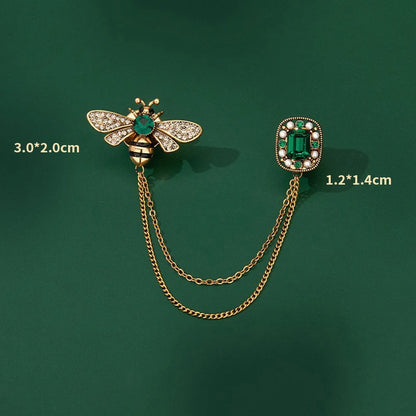 1 PCS retro little bee tassel brooch womens high-end temperament chest flower ins pins trend accessories luxury clothes accessor