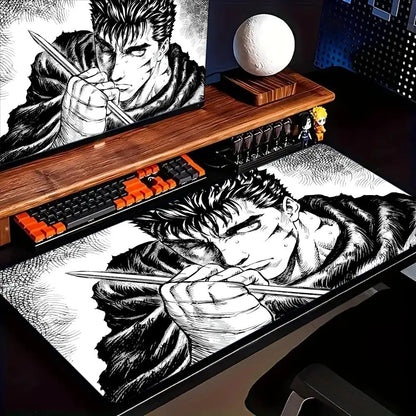 Berserk Guts Anime Mouse Pad Large Computer Office Game Table Mats XXL Rubber Anti-slip Gaming Keyboard Mousepads Long Desk Pads