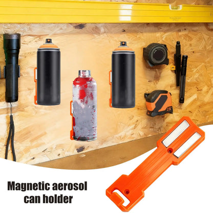 Magnetic Spray Can Holder Bottle Organizer Wall Mount Spray Paint Rack For Garage Tools Case Workplace Workshop Basement