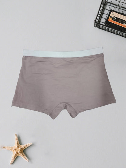 2PCS men's cotton panties sexy solid color boxer shorts mid waist breathable and comfortable boxer shorts