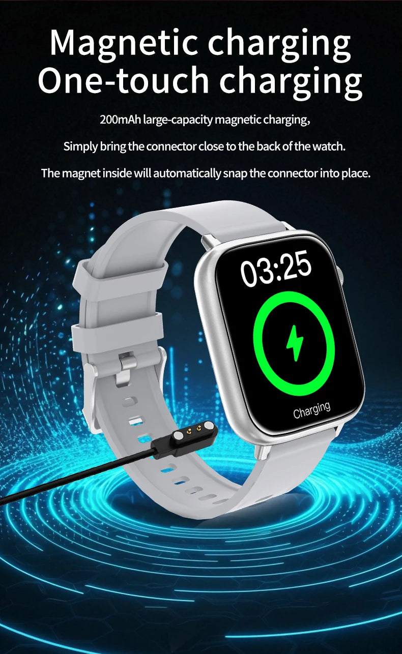 2025 New Smart Watch Women 1.85 inch Screen Customized Dial IP68 Waterproof Smart Watch Men Bluetooth Talk Fashion Bracelet