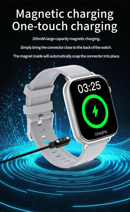 2025 New Smart Watch Women 1.85 inch Screen Customized Dial IP68 Waterproof Smart Watch Men Bluetooth Talk Fashion Bracelet
