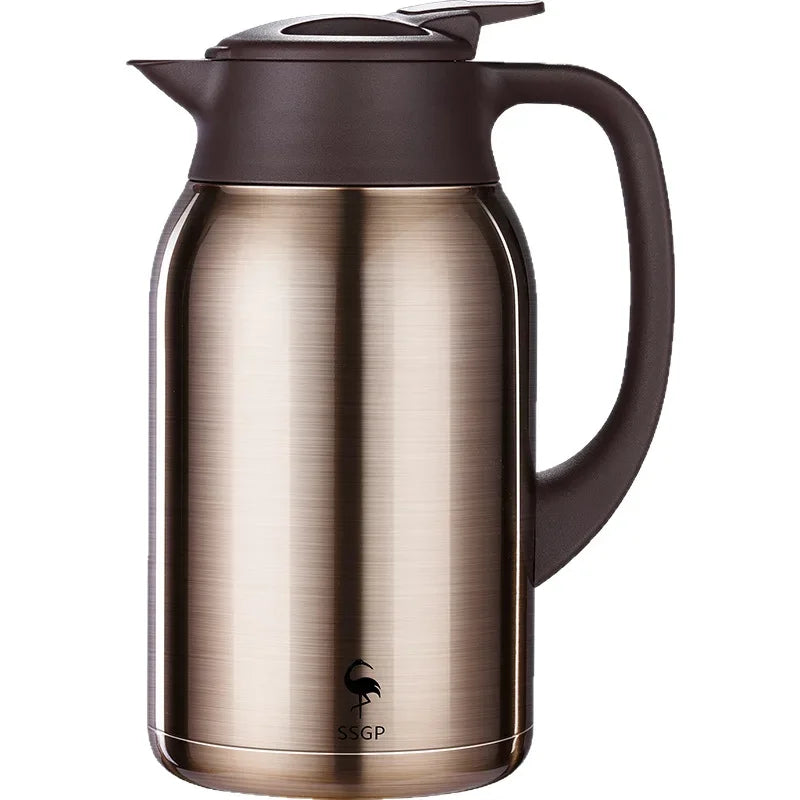 German Three Four Steel 316 Stainless Steel Insulated Tea Pot Home Use Steaming Tea Pot Insulated Water Pot Hot Water Bottle