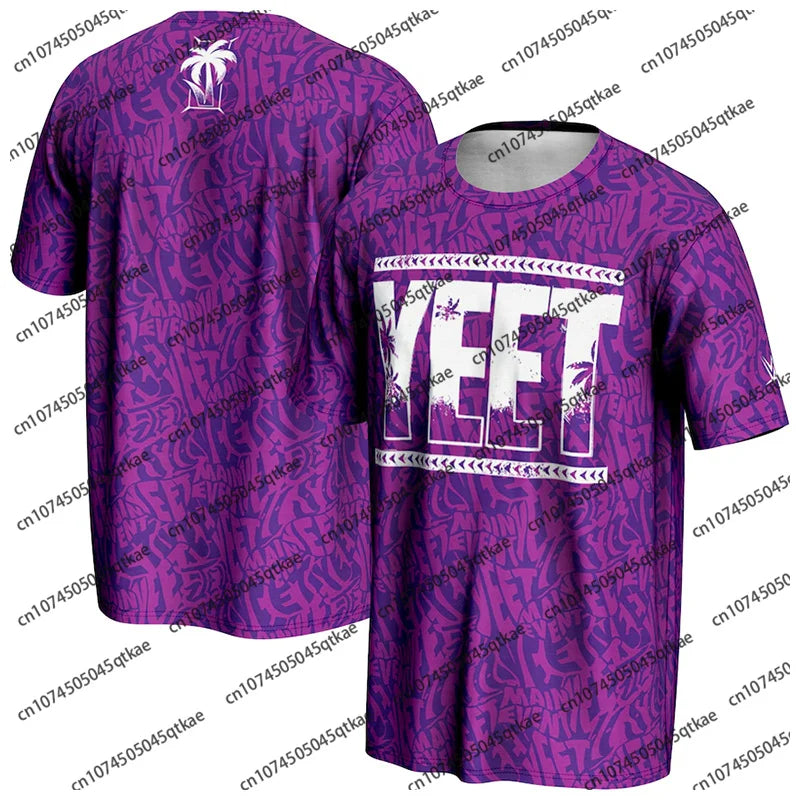 2025 WWE Jey Uso ProSphere Youth Yeet Camo T-Shirt Women Men Summer Breathable Casual Sport Loose Short Sleeve For Kid/Adult ﻿