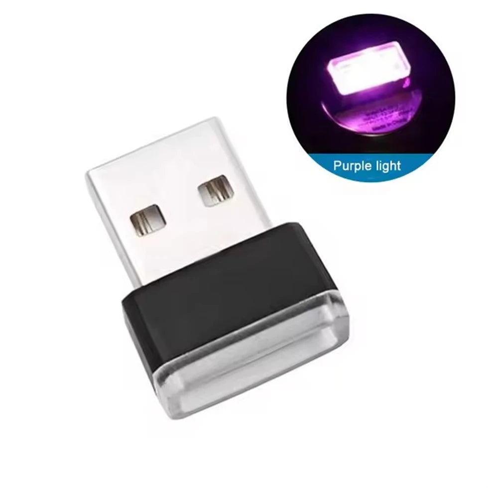1PCS Mini Usb Light Room Modeling Car Ambient License Plate Lamp Neon Interior Auto Emergency Lighting Portable Ambient Lights