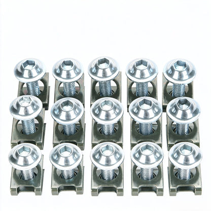 1set CNC M6 6mm Fairing Body Work Bolt Kit Screw Spire Speed Fastener Clip Nut For CBR GSXR Modified Bolt Motorcycle Accessories