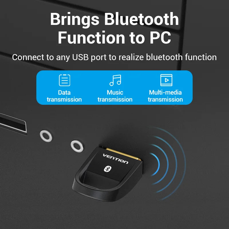 Vention USB Bluetooth 5.0 Adapter Wireless for PC Windows 7/8/8.1/10/11 Bluetooth Receiver & Transmitter For Speaker Earbuds