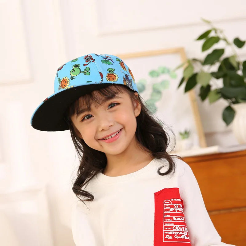 New Fashion Plants vs. Zombies Cotton Baseball Cap Men Women Hip Hop Fitted Caps Outdoor Autumn Summer Casual Hat Cartoon Hat