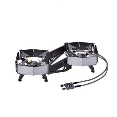 BRS-32 Lightning Dual-Star Outdoor Camping Double-Head Stove Portable and Foldable Fire Switch Free Adjustable Control Cookware