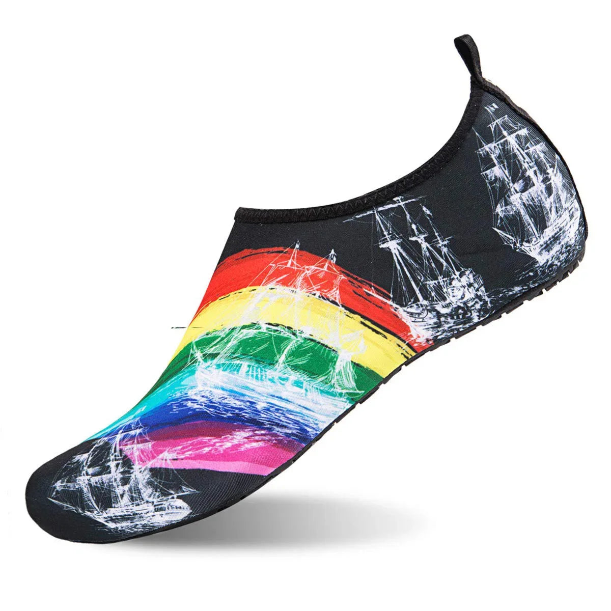 Beach Sock Barefoot Shoes Unisex Water Shoes Men Women Swimming Upstream Sneaker Quick Dry Light Yoga Aqua Shoe Striped Colorful