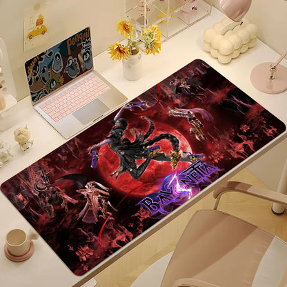 Game B-Bayonetta 3 S Mouse Pad Large Desk Mat Keyboard Ergonomic Office Rubber Game PC Non-slip Anti-fray Home Custom Best Price