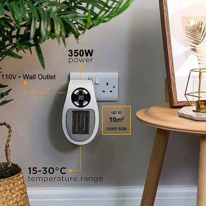 Electric Heater Home Appliance Heating Furnace Portable Heater Plug-in Room Heater Mini Radiator Remote Heating 500W