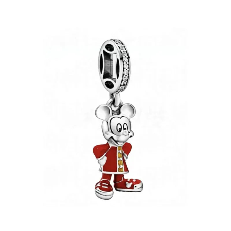 2025 New Disney Beautiful Princess Dress Bead Pendant 925 Silver Suitable for European Original Bracelet DIY Exquisite Jewelry