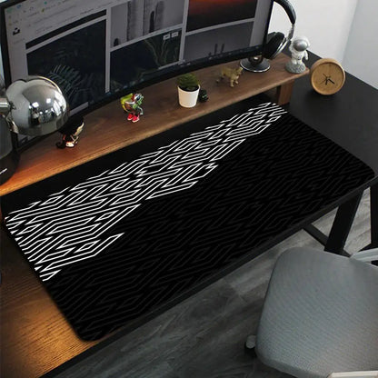 Black And White Mouse Pad Computer New XXL MousePads Keyboard Mat Gamer Soft Office Carpet Table Mats Desktop Long Mouse Pad