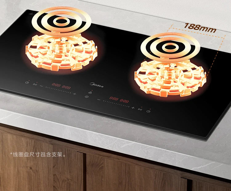 3500W High Power Embedded Induction Cooker Double Burner Smart Touch Control Electric Stove Plaque De Cuisson Gaz